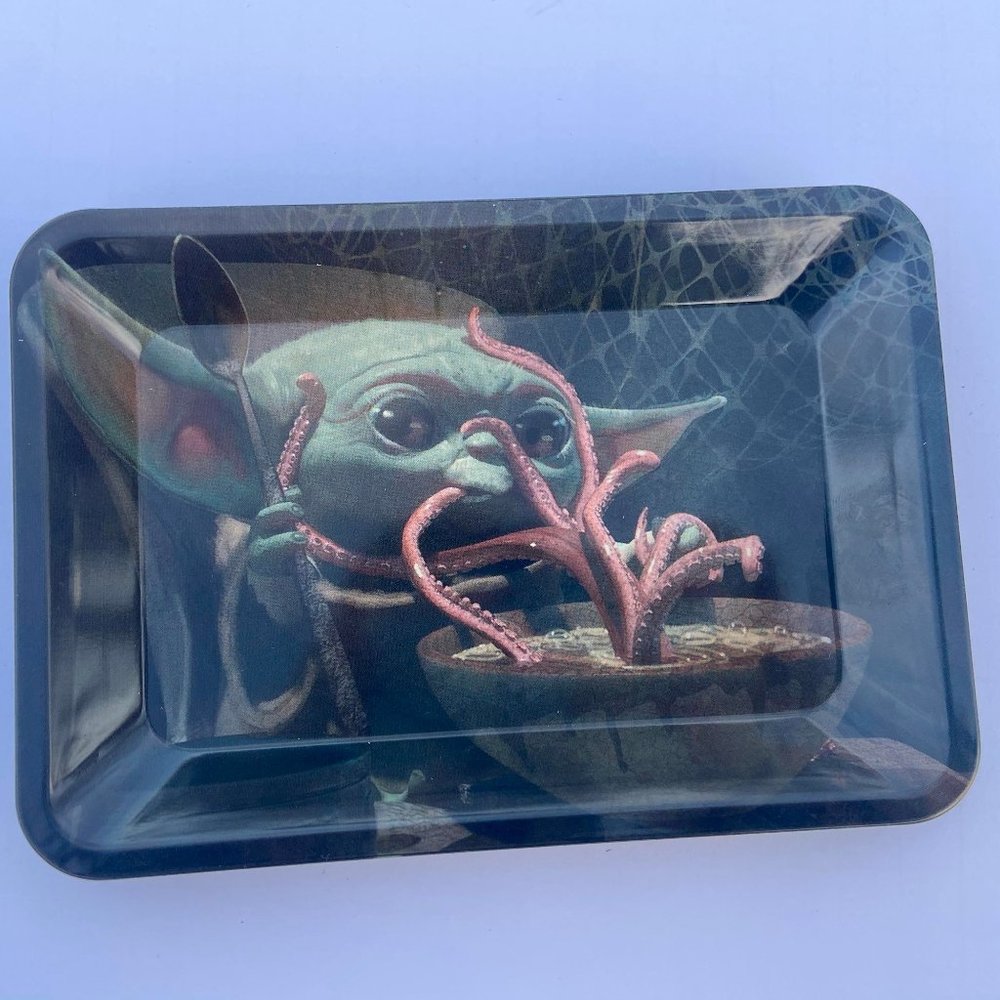 MINI TRAY Vintage Style Metal Small Tray / baby Yoda
